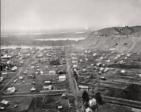 View of Red Wing, Minnesota, from Sorin's Bluff, 1860s